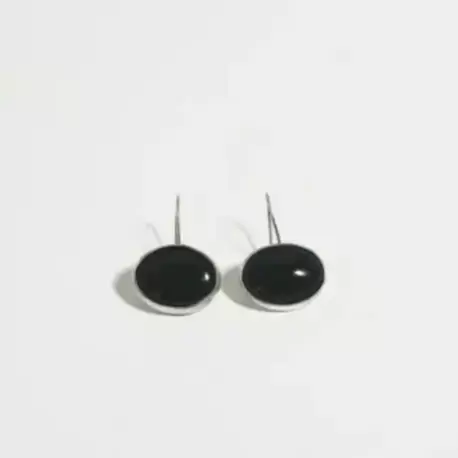 Oniks Taşlı Oval Küpe K0131