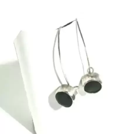 Amatist Taşlı Yuvarlak Küpe K0110