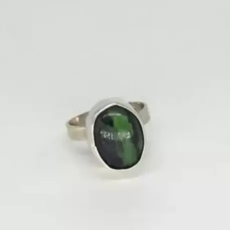 Jasper Taşlı Oval Yüzük K0678