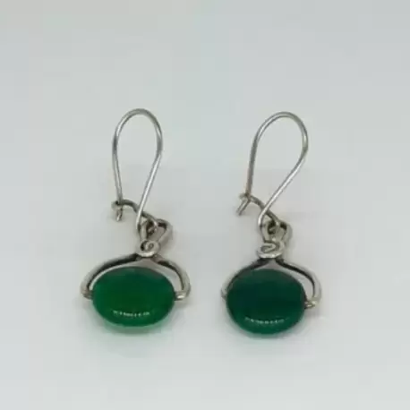 Yeşim Taşlı Soyut Kibele Küpe K0919