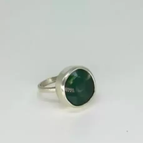 Hint Akik Taşlı Yuvarlak Yüzük K0631