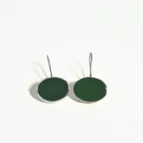 Akik Taşlı Oval Küpe K0108