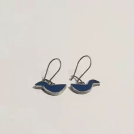 Saks Mavi Kuş Küpe K0293