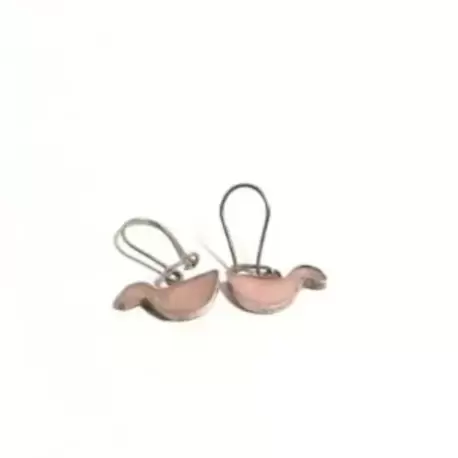 Krem Kuş Küpe K0308
