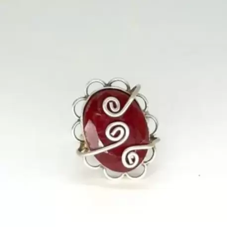 Yakut Sonsuzluk Oval Çiçek K0606