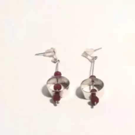 Ceyt Taşlı Sallantı Yuvarlak Küpe K0286