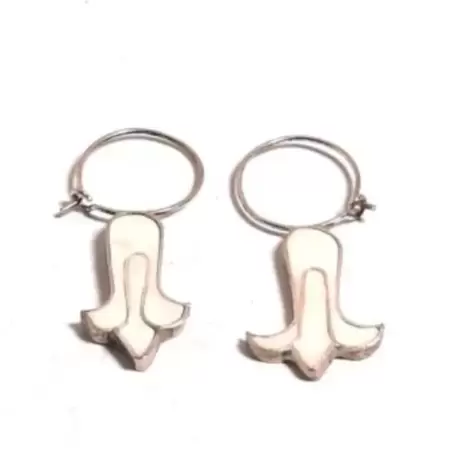 Beyaz Lale Küpe K0391