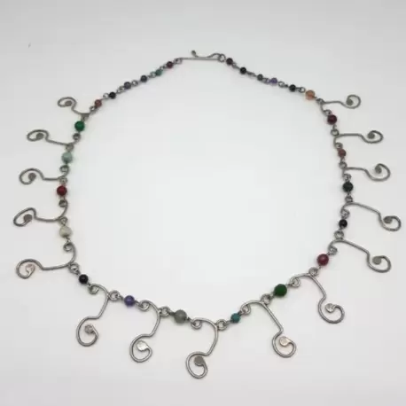 Karışık Taşlı Anadolu Motifli Kolye K0961