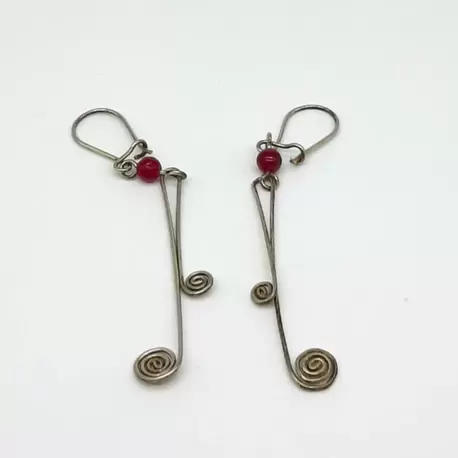 Akik Taşlı Sol Anaktarı Küpe K0956