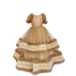 cute cream dress 11-12-13 yaş