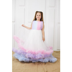 rainbow dress doğum günü elbisesi 3-4-5 yaş