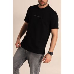 Oversize Kabartma Yazı Detay Erkek Tişört