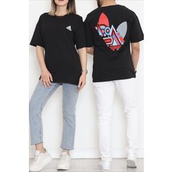Baskılı Unisex Tişört Siyah