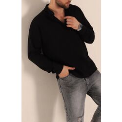 Relaxed Fit Keten Uzun Kollu Hakim Yaka Erkek Gömlek