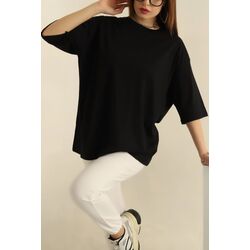 Bisiklet Yaka Oversize Tişört