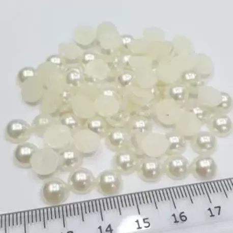 8 mm Krem Renk Yarım İnci 25 gr (175-180 Adet)