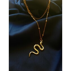gold yılan kolye 