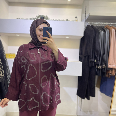 Taşlı tunik ceket