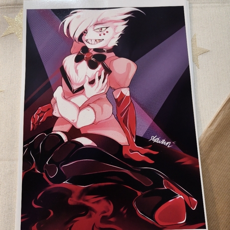 Hazbin Hotel Angel Dust Print A4