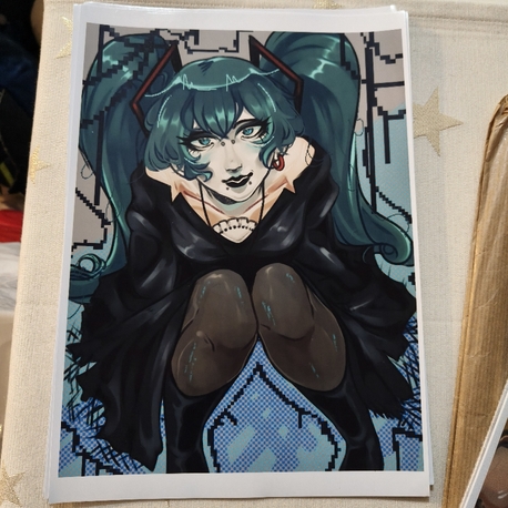 Hatsune Miku Goth Print A4