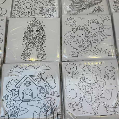 20x20 Desenli Tuval (Set değildir sadece tuval)