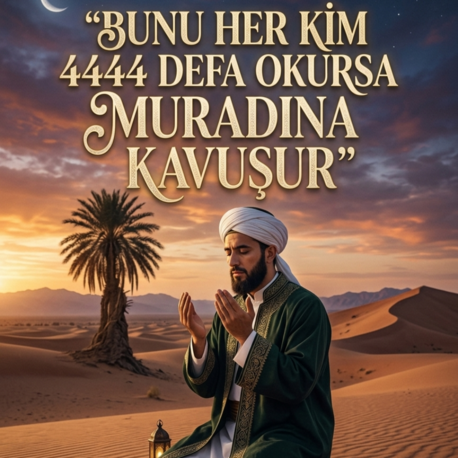 Her Türlü Hacet İçin 4444 Defa Okunan Mübarek Salavat Tertibi