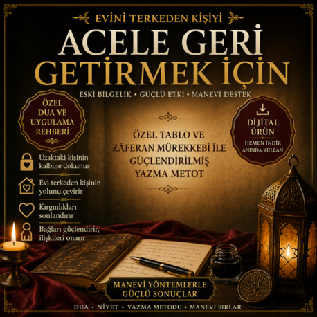 Evden Ayrılanı Geri Getirme Duası PDF – Özel Dua ve Uygulama Rehberi