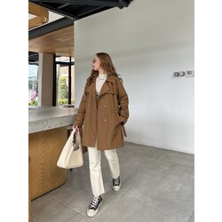Stradi Model Kahve Astarlı Trençkot