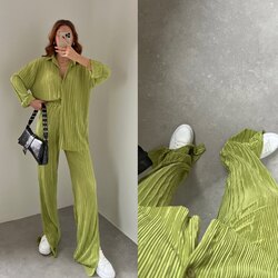 Fıstık Yeşili Piliseli İkili Takım