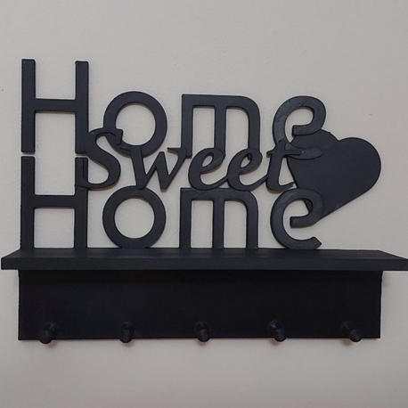 Home Sweet Home Raflı Anahtar Askılığı