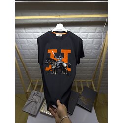 Hermes Paris Siyah Tişört