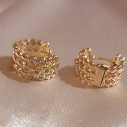 xuping gold taşlı küpe