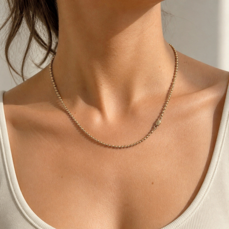 14K Kaplama Top Sıralı Kolye