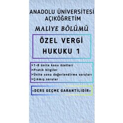 ÖZEL VERGİ HUKUKU 1