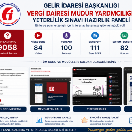 GELİR İDARESİ BAŞKANLIĞI VERGİ DAİRESİ MÜDÜR YARDIMCILIĞI