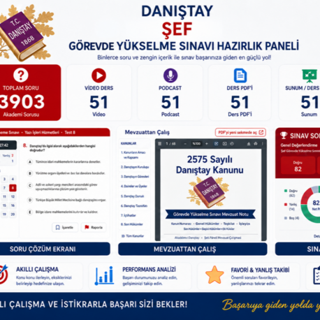 Danıştay Görevde Yükselme Şeflik Paketi