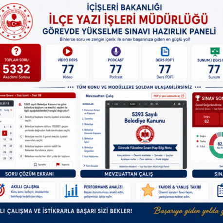İÇİŞLERİ BAKANLIĞI YAZI İŞLERİ MÜDÜRLÜĞÜ SINAVI 