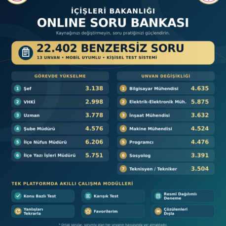 İÇİŞLERİ BAKANLIĞI ONLİNE SORU BANKASI