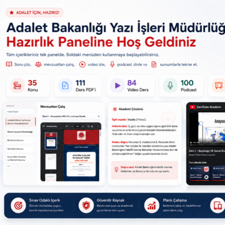ADALET BAKANLIĞI YAZI İŞLERİ MÜDÜRLÜĞÜ SINAVI