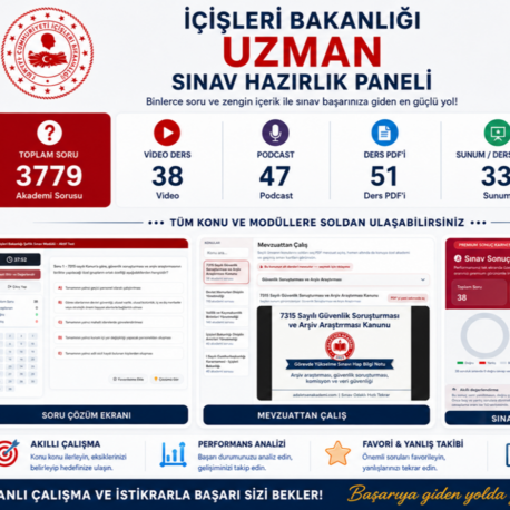 İÇİŞLERİ BAKANLIĞI UZMAN SINAVI PAKETİ 