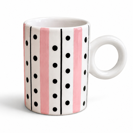 Domino- Espresso/Türk Kahvesi Fincanı- Pembe