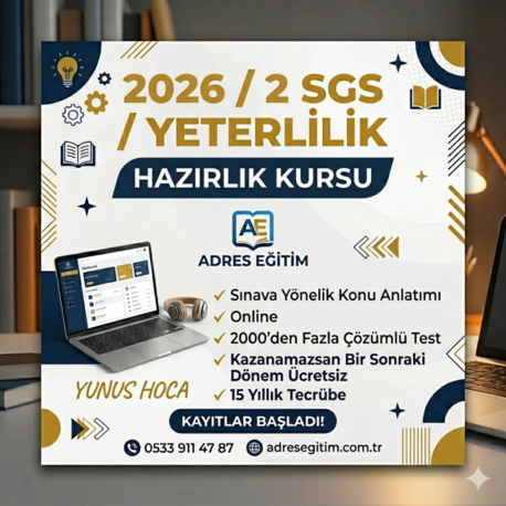 SGS / YETERLİLİK ONLİNE EĞİTİM 2026/2