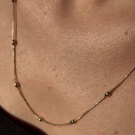 Top Zincir Gold Kolye