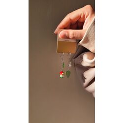 scarlet elf cup earrings