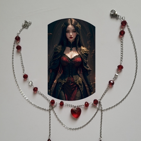 red heart necklace