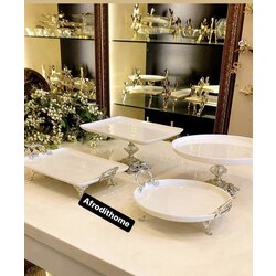 Gümüş 4 parça porselen set