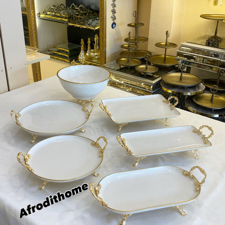 6 parça kulplu porselen set