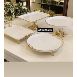 Gold kulplu porselen set 4 parça