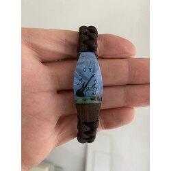 Gitar ve nota motifli erkek bileklik 