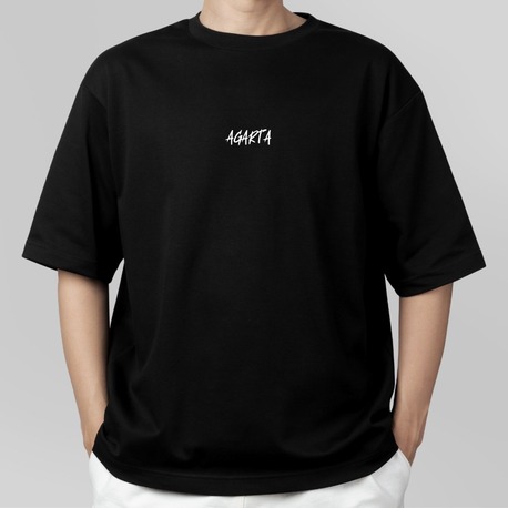 AGARTA Signature | Siyah Oversize Tişört - Unisex (ÖN SİPARİŞ)